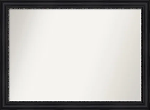 Vista 142 de Amanti Art Espejo personalizado, espejo de baño negro Astor, espejo de pared o espejo de tocador de baño sobre el fregadero (25 x 25 pulgadas)