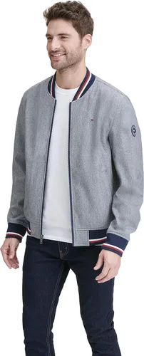 Vista 6 de Tommy Hilfiger Men's Lightweight Varsity Rib Knit Bomber Jacket