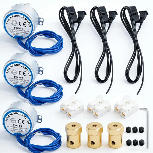Vista 10 de Twidec /Motor eléctrico síncrono de la plataforma giratoria 2.5-3RPM/MIN 50/60Hz 4W CCW/CW AC100~127V Motor de sincronización para torneador