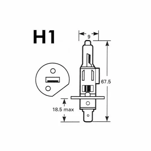 Vista 5 de Bombilla para Automóvil M-Tech PTZSW1-DUO H1 P14,5s