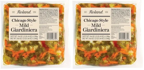 Vista 4 de Roland Foods Giardiniera al estilo de Chicago, suave, 56 onzas