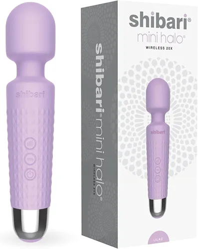 Vista 10 de Shibari Mini Vibrador Halo, Masajeador de Varita, Inalámbrico, Silencioso, Alta Potencia e Impermeable, Estimulación del Clítoris por Vibración