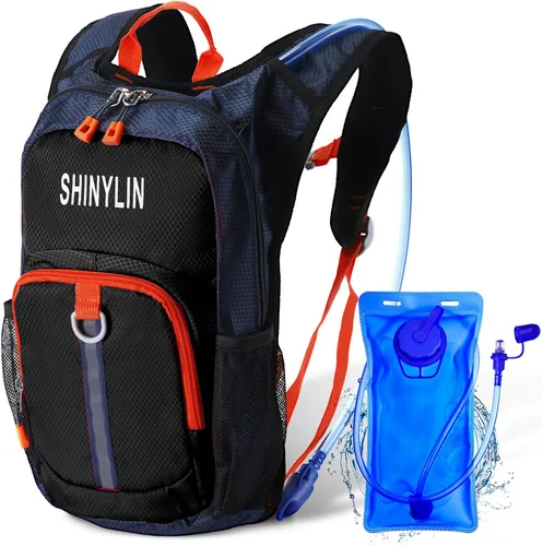Vista 11 de Shinylin Mochila de Hidratación para Niños con Vejiga de Agua de 1.5L Mochila de Senderismo Ligera para Niños o Niñas Niños Ciclismo Escalada Correr