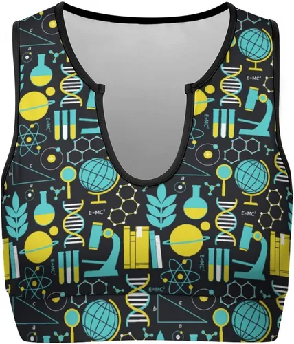 Vista 2 de Sujetador deportivo para mujer, camiseta sin mangas para yoga, fitness, entrenamiento, correr
