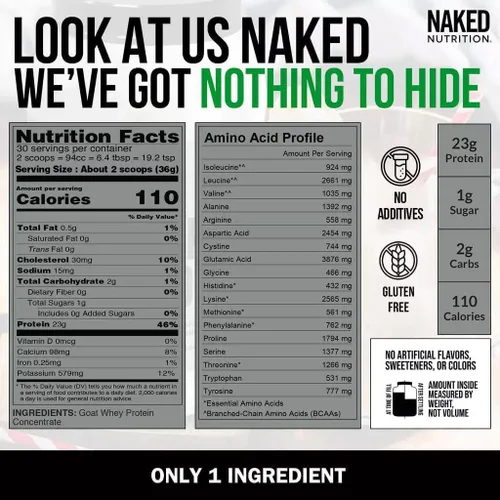 Vista 3 de NAKED Paquete de proteína alimentada con pasto PB: 2LB de cabra y 2LB PB