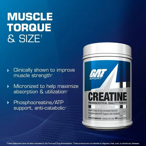 Vista 3 de GAT SPORT Polvo de Creatina Monohidrato, 150 Gramos, Fuerza, Salud Cerebral, Apoyo GLP1 Antioxidante, Resistencia, para Hombres y Mujeres