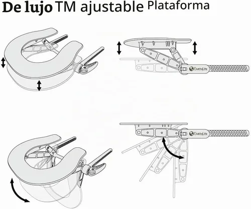 Vista 5 de EarthLite Caballete para Cama de Masaje con Apoyacabeza Ajustable Deluxe - Plataforma de Apoyacabeza Completamente Ajustable y Duradera para Sillas