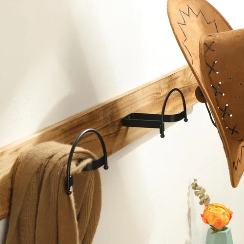 Vista 2 de Taozun 4 piezas Soporte para sombreros de vaquero para pared, soportes para sombreros para almacenamiento y exhibición, colgador de sombreros