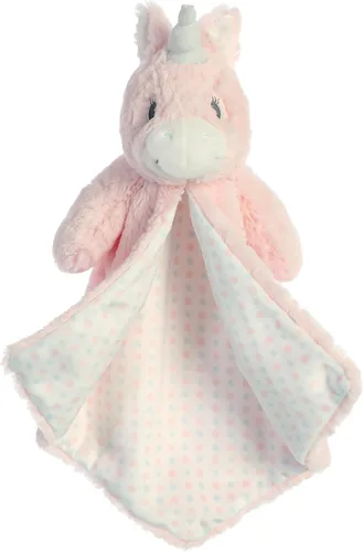 Vista 2 de Aurora Snuggly Magic Unicorn Aria Luvster - Animal de peluche para bebé, juguete suave y tierno, compañero reconfortante, rosa, 14 pulgadas