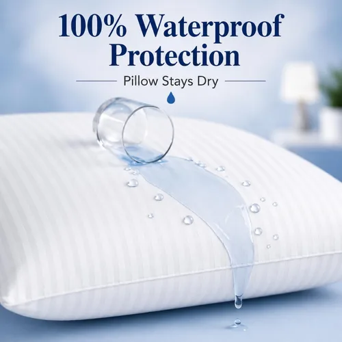 Vista 3 de Juego de 2 protectores de almohada impermeables con cremallera