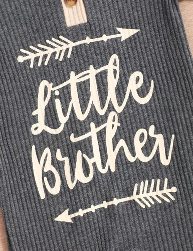 Vista 4 de Mameluco de bebé recién nacido con estampado de alfabeto, traje de una pieza