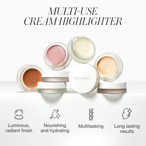 Vista 2 de RMS Beauty Luminizer - Maquillaje iluminador en crema, iluminador facial e iluminador de ojos de esquina interior, bálsamo luminoso para maquillaje