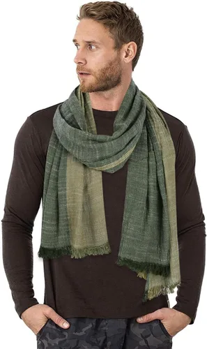 Vista 2 de GERINLY Bufanda de invierno con bloques de color para hombre, cuello largo, chal urbano, bufanda de regalo para hombres