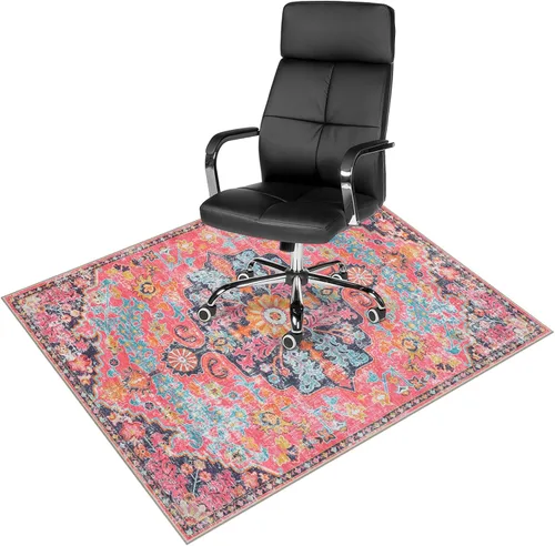 Vista 13 de Anidaroel Alfombra para Silla de Oficina para Piso de Madera Dura, Protector para Silla con Ruedas de 36"x48", Alfombra para Computadora
