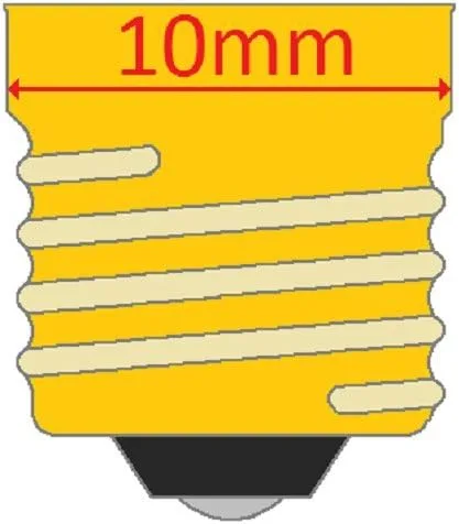 Vista 2 de CEC Industries #1446 Bombillas, 12 V, 2.4 W, base E10, forma G-3.5 (caja de 10)