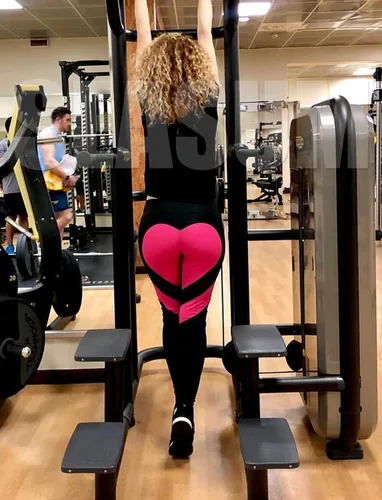 Vista 3 de SEASUM - Leggings de yoga para mujer, con retazos en forma de corazón y cintura alta, para entrenamiento, acondicionamiento físico, gimnasio