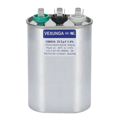 Vista 13 de VEXUNGA Capacitor Dual de Arranque Redondo A/C de 50/5 uF 50+5 MFD 370VAC o 440VAC CBB65 CBB65B Capacitores de Aire Acondicionado para Motor