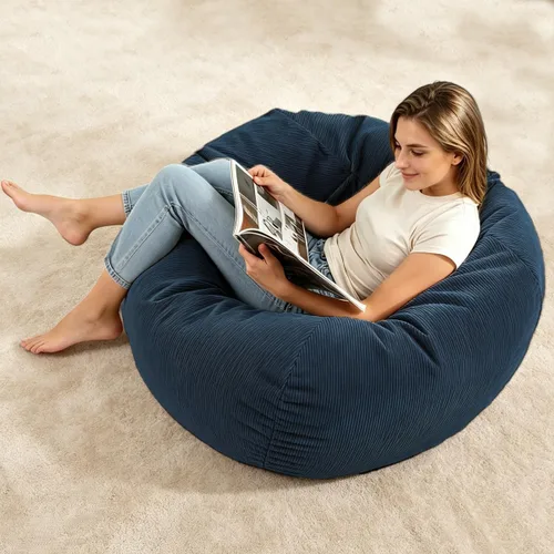 Vista 6 de LPMOERA Puf de espuma viscoelástica para niños/adolescentes con relleno redondo para niños, para sala de estar, dormitorio, dormitorio