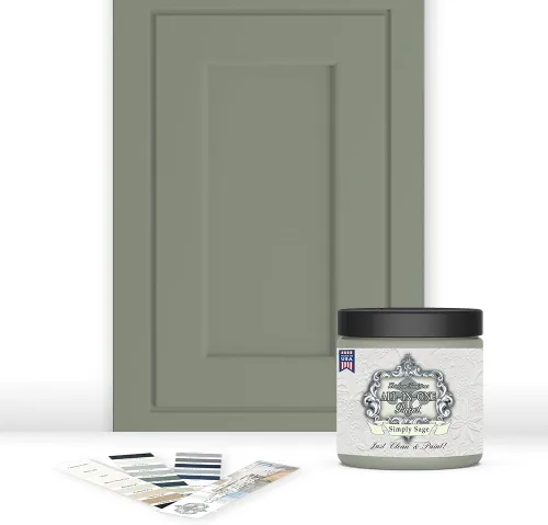 Vista 29 de Pintura TODO EN UNO, Abbey (gris cálido), Muestra de 8oz - Pintura duradera para gabinetes y muebles. Imprimación y capa superior incorporadas,