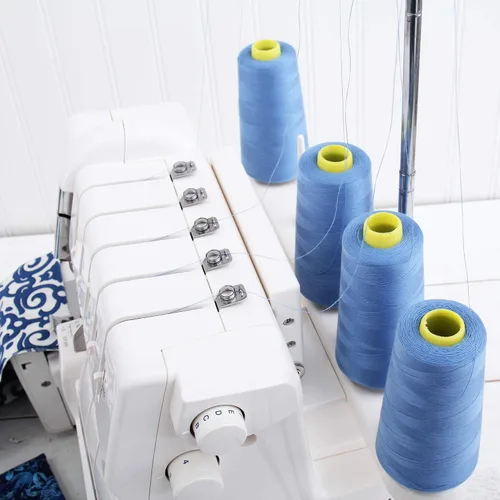 Vista 4 de Threadart Hilo Serger - Costura Poliéster - 2750 Yard Cono 40/2 - Aguamarina Polyester serger thread for overlock sewing, seams and garment