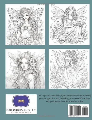 Vista 2 de Serene Fairies Calming Coloring Designs with Daily Affirmations