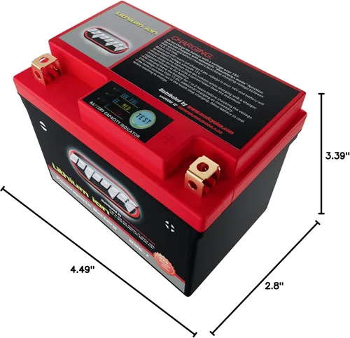 Vista 8 de YTX5L-BS monopatín, motocicleta ATV de CCA 120 con batería de ion de litio sellada de 12V (MMG#1) Replaces YTX4L-BS, BTZ4L-BS, BTZ5S, BTZ5L-BS