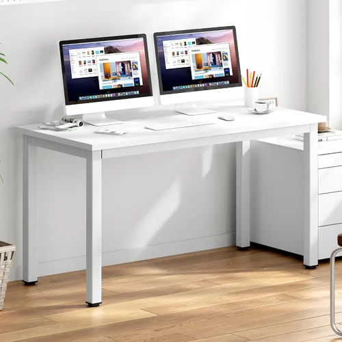Vista 20 de DlandHome - Escritorio pequeño para computadora de 31.5 pulgadas para oficina en casa, color negro