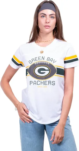 Vista 38 de Ultra Game Women's NFL Official Soft Mesh Varsity Stripe T-Shirt