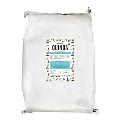 Vista 5 de CEREAUSLY Quinoa tricolor orgánica a granel 4 libras Restaurantes Venta al por mayor boliviana Royal Sin OMG Kosher Sin gluten