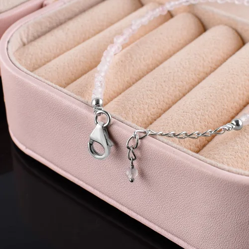 Vista 24 de InfinityGemsArt Natural Stone Beads Dainty Bracelet Jewelry for Women, Crystals and Gemstones Birthstone 925 Sterling Silver Chain 8 inch Gifts For