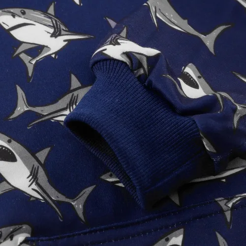 Vista 2 de Akyzic Sudadera con capucha para bebés y niños, diseño de dinosaurios, con bolsillo, sudadera cálida para niños