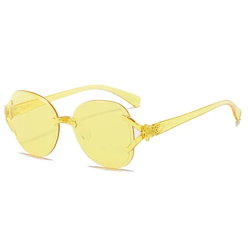 Vista 7 de Fox - Gafas de sol de una pieza sin marco color caramelo Ocean Piece PC Gafas de sol (amarillo progresivo)