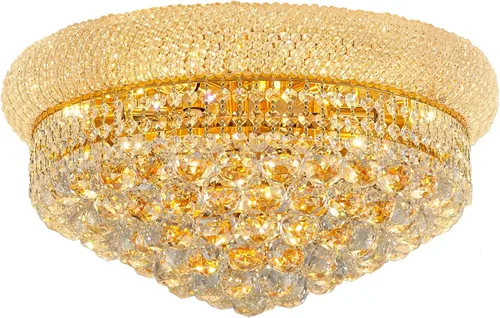 Vista 12 de Lámpara de Araña de Cristal de 3 Luces Empotrada en el Techo para Sala de Estar, Comedor, Dormitorio, Vestíbulo, Entrada, Pasillo, Armario, Baño