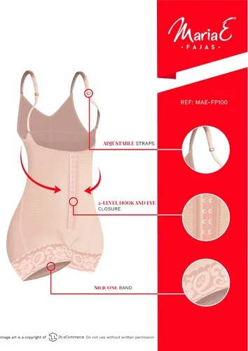 Vista 4 de MARIAE FP100 Tummy Control Braless Shapewear Fajas Colombianas Reductoras