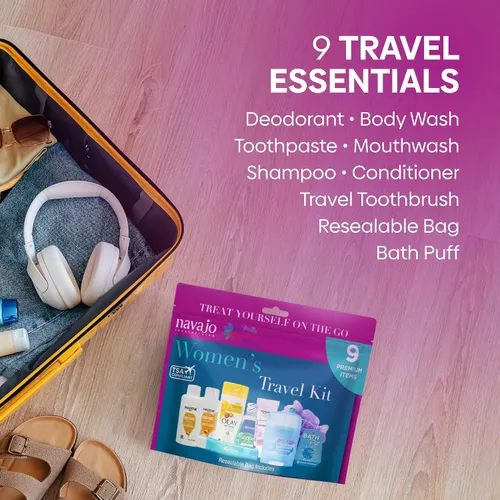 Vista 4 de Handy Solutions Kit de viaje resellable para mujer de 9 piezas