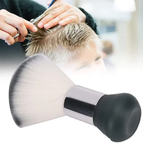Vista 6 de Chrees Cepillo de plumero para el cuello, cepillo de barrido de pelo suave y roto para peluquería, cepillo de limpieza de cabello roto, herramienta