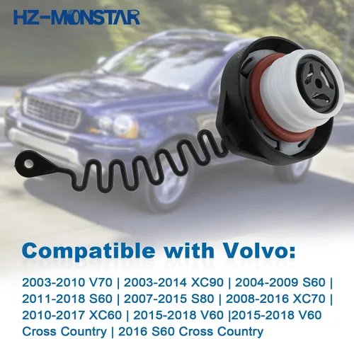 Vista 2 de Tapa de gasolina, repuesto de tapa de combustible 31392044 compatible con Volvo C30 XC60 XC70 XC90 V50 V60 Cross Country V70 S40 S60 S80 2003-2018