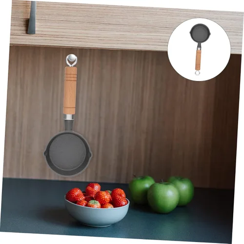 Vista 7 de Yardwe Sartén Mini Sartén Cuerpo de Hierro Resistente Ideal para Cocinar Tortilla Desayuno