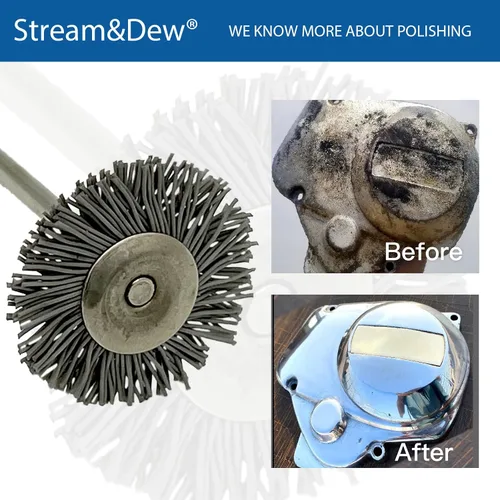 Vista 4 de Stream&Dew Rueda de pulido para Dremel - Kit de pulido de relojes y joyas - Rueda de pulido de plata (nailon)
