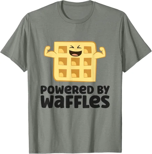 Vista 36 de Camiseta de gofres para el desayuno con diseño de gofres, Blanco, S