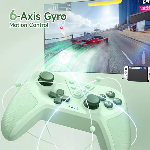 Vista 4 de Wireless Pro Controller for SwitchSwitch LiteSwitch OLED, EasySMX T37 Wireless Switch Controller with 6-Axis Gyro, Motion Support, Adjustable Dual