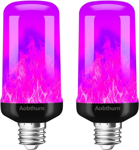 Vista 8 de aobthurn Bombillas de Luz de Llama, Bombilla LED de Efecto de Llama de 4 Modos, Base E26 Bombilla de Luz Parpadeante con Sensor de Gravedad