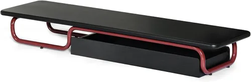 Vista 9 de Fenge Elevador de monitor doble, soporte de monitor de 37 pulgadas para escritorio, estante de escritorio de madera maciza con organizador