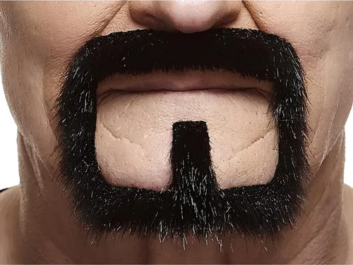 Vista 71 de Mustaches Self-Adhesive Stick On Fake Handlebar for Adults Negro