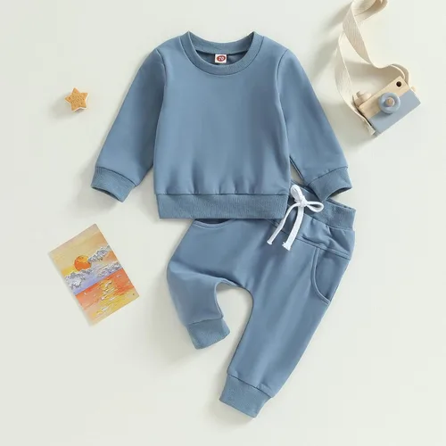 Vista 3 de Mubineo Conjunto de sudadera de manga larga para bebé niño y niña, para otoño e invierno