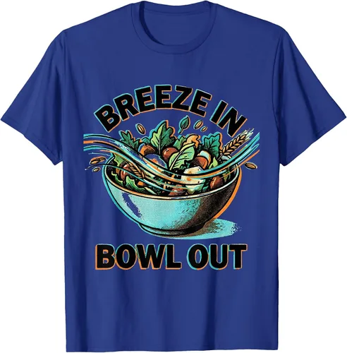 Vista 5 de Breeze In Bowl Out Breezy Bowl Design T-Shirt White