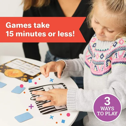 Vista 5 de Barnacle Toys Wild Word Safari - CVC Sight Word Reading Games, alternativas de tarjetas flash de fonética primaria para niños, actividades