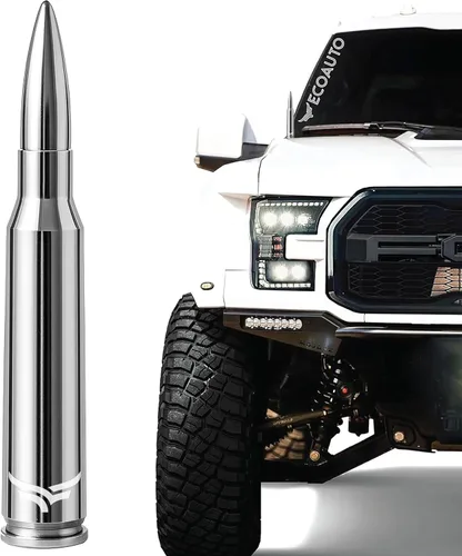 Vista 16 de EcoAuto Badass Bullet - Antena de repuesto para Dodge Ram y Ford F150 F250 F350 Super Duty Raptor Bronco Trucks – Diseño antirrobo – Antena de radio