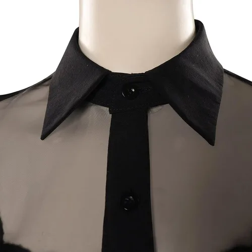 Vista 5 de Wednesday Addams Costume Dress Bag for Kids Girls Halloween Black Uniform Dress Addams Costume Dress for Cosplay Party