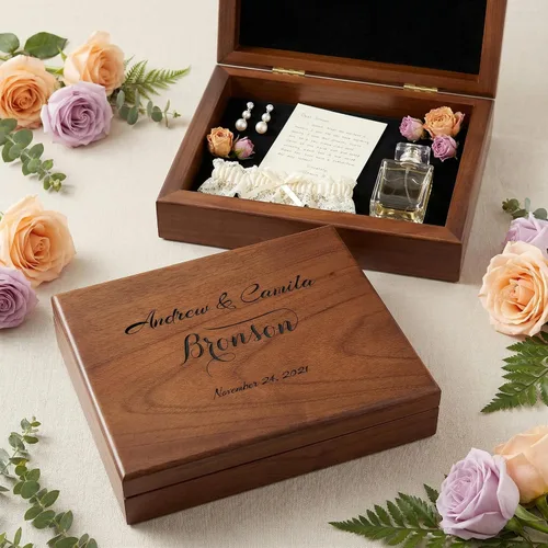 Vista 8 de Wedding Gift Box for Couple, Wedding Keepsake Box, Wedding Memory Box Custom, Memory Box